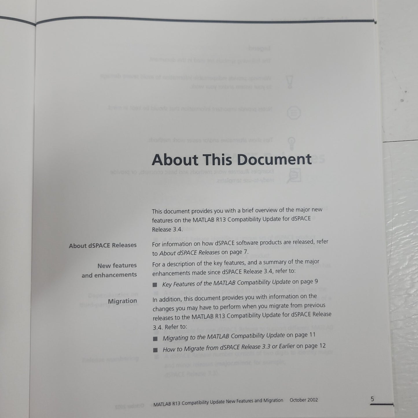 dSPACE Release 3.4 New Features Migration Guide MATLAB R13 Compatibility 2002