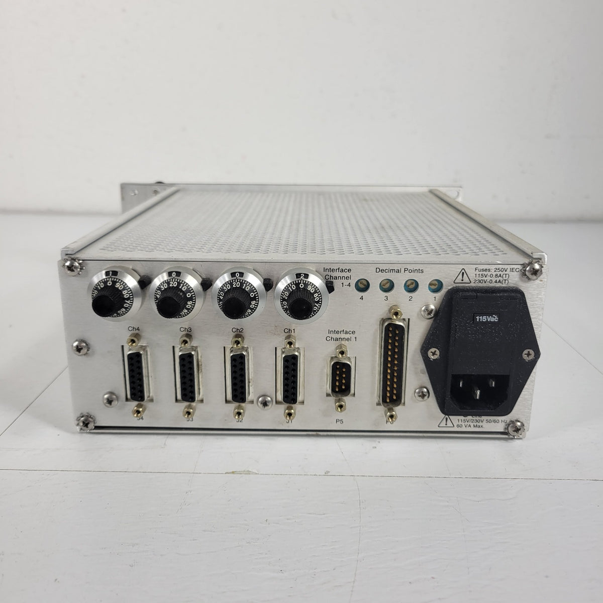 MKS 247D 4-Channel Mass Flow Controller Power Supply Readout MFC