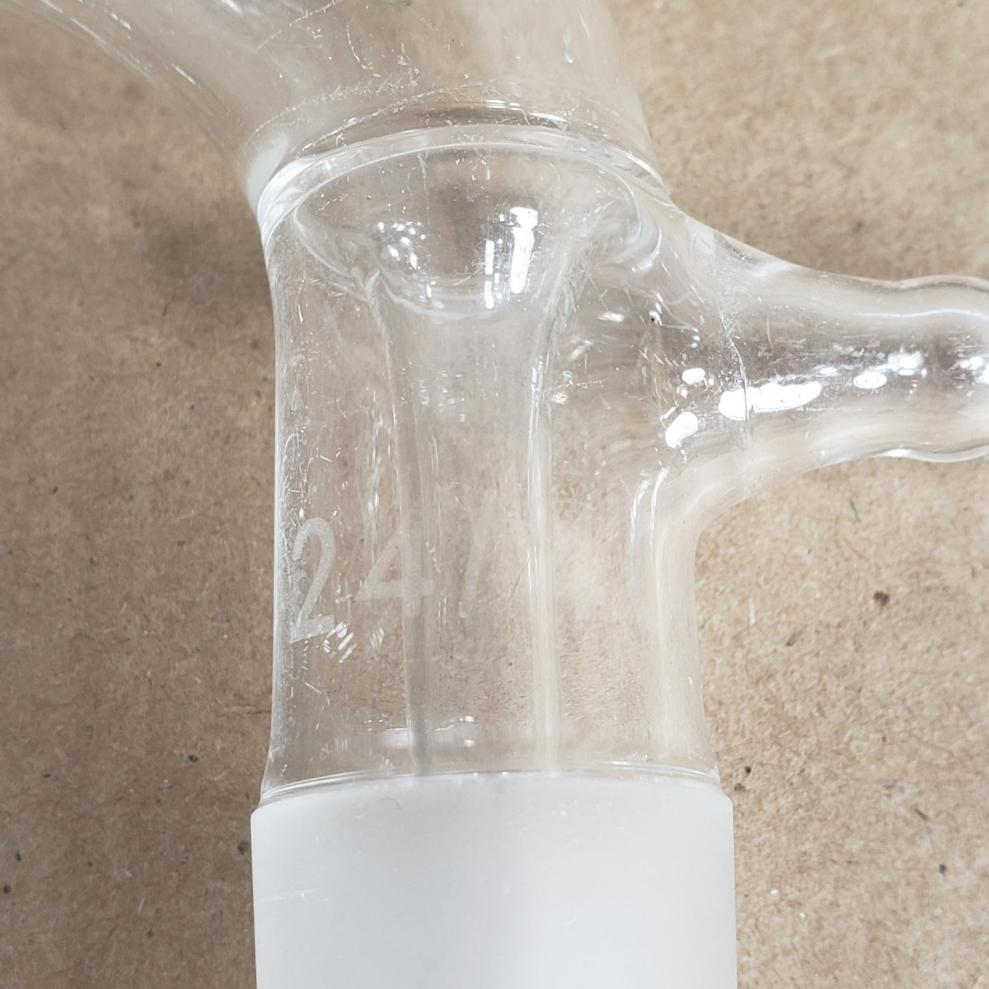 Chemglass CG-1050-01 105° Angle Vacuum Connecting Adapter with 24/40 Joints