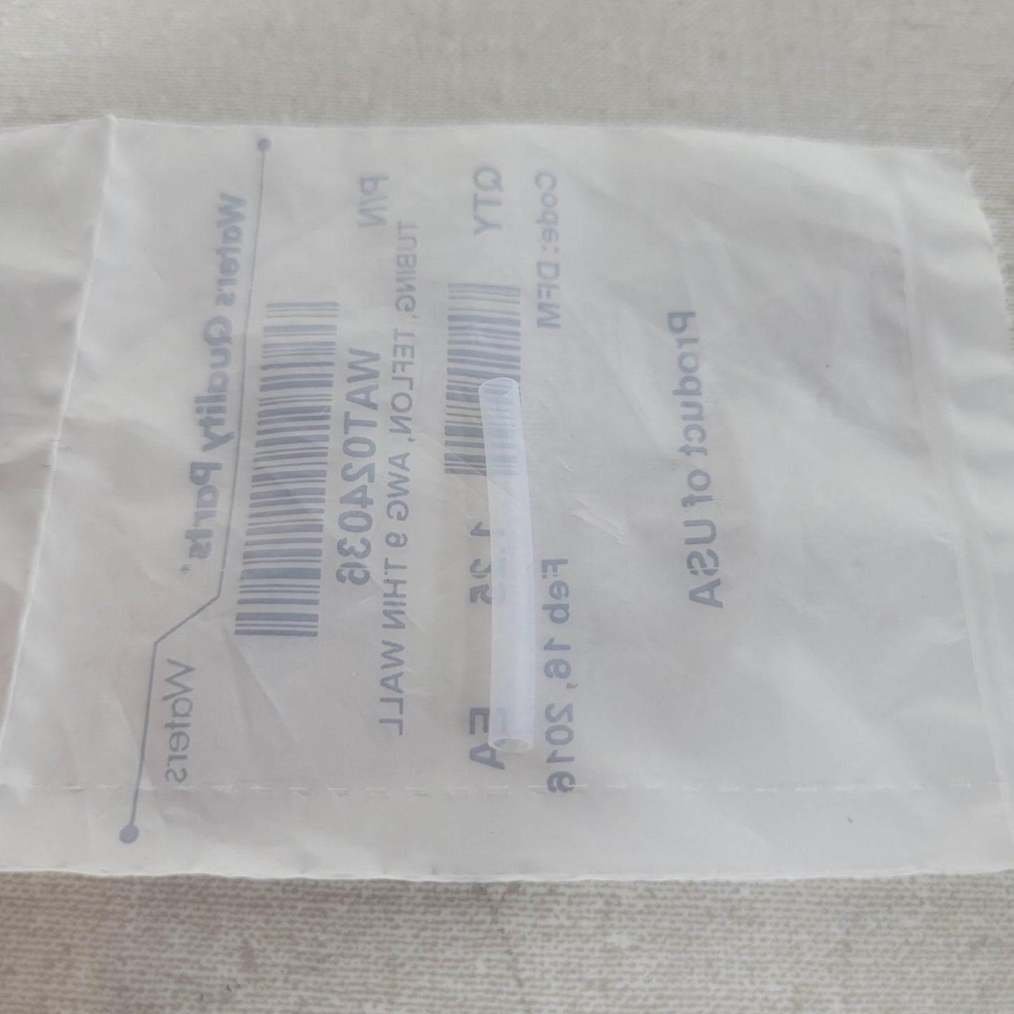 Waters WAT024036 AWG 9 PTFE Teflon Tubing HPLC Solvent Filter Connector