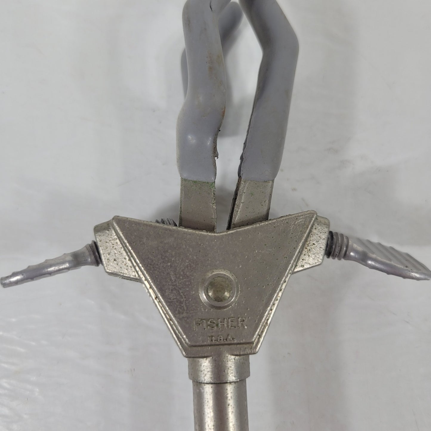 Lot of 2 Fisher Castaloy-R Adjustable 3-Prong Lab Clamps w/ Holders