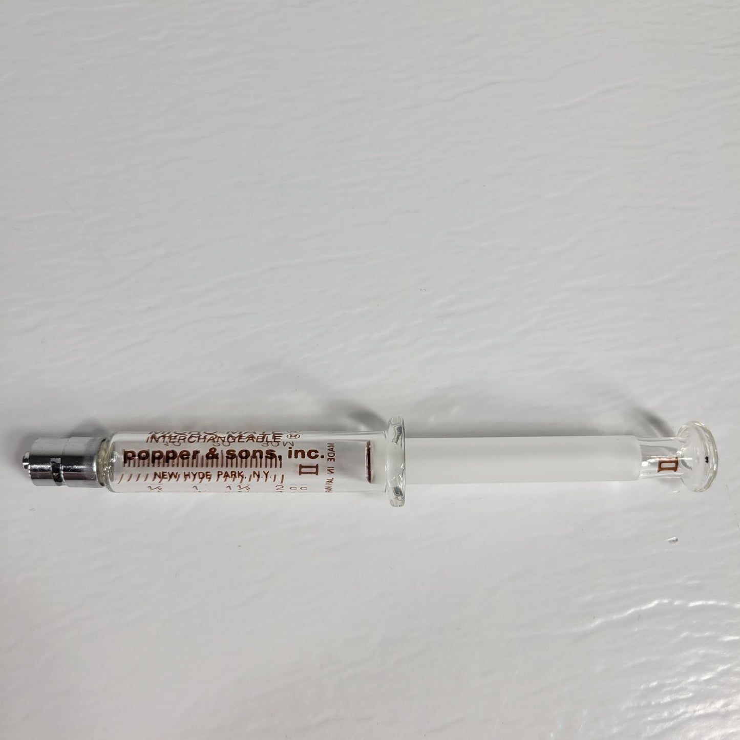 POPPER&SONS Micro-Mate Interchangeable 2cc/32m Glass Srng Luer Lock Tip