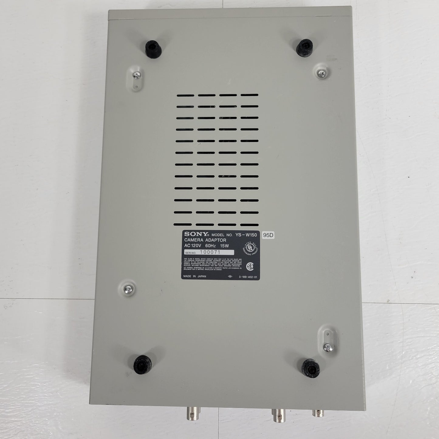 SONY YS-W150 CCTV Camera Adaptor BNC Video Out A/B Sync In/Out 15W