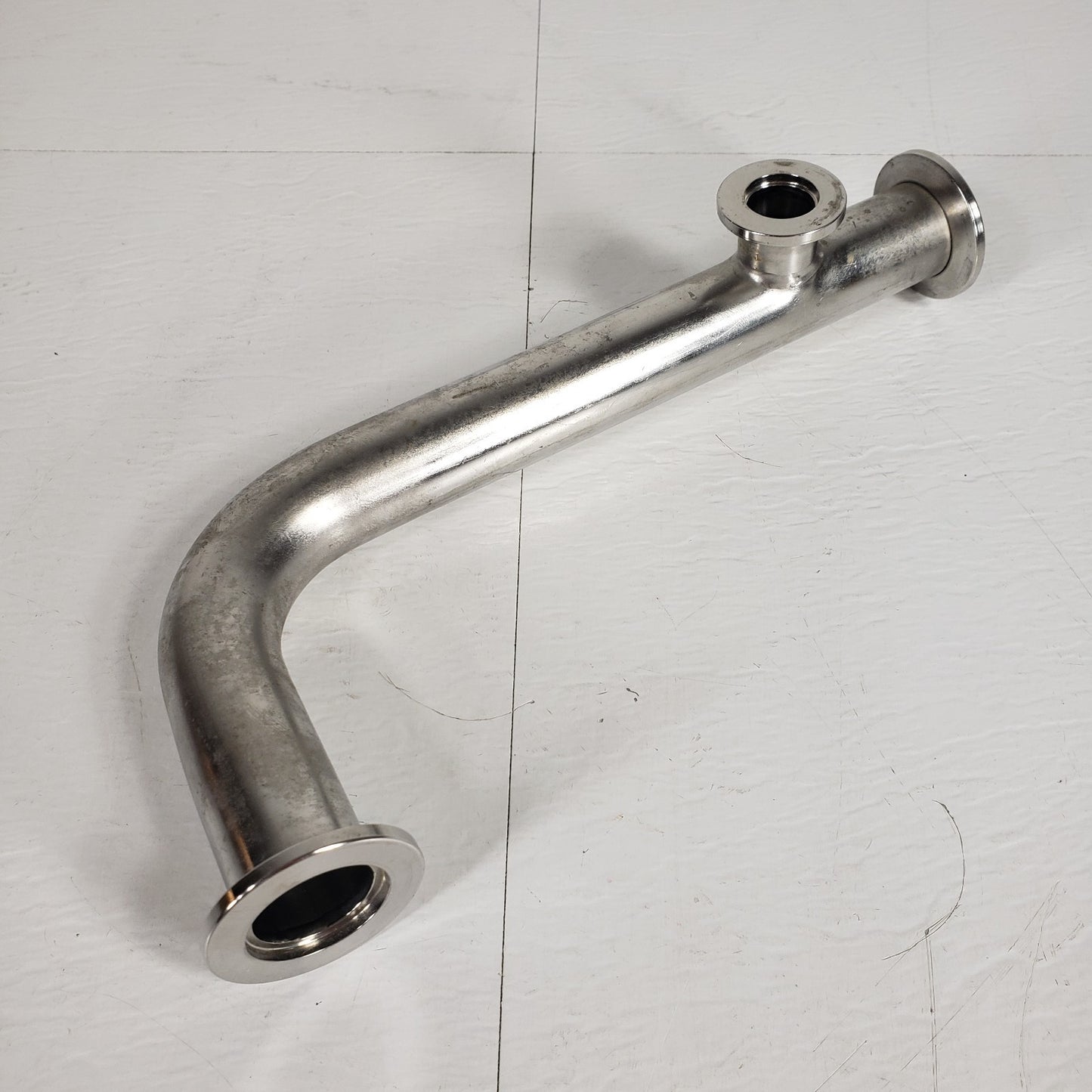 KF40 NW40 ISO-KF to KF16 NW16 Long 3-Way Reducing Tee High Vacuum Stainless