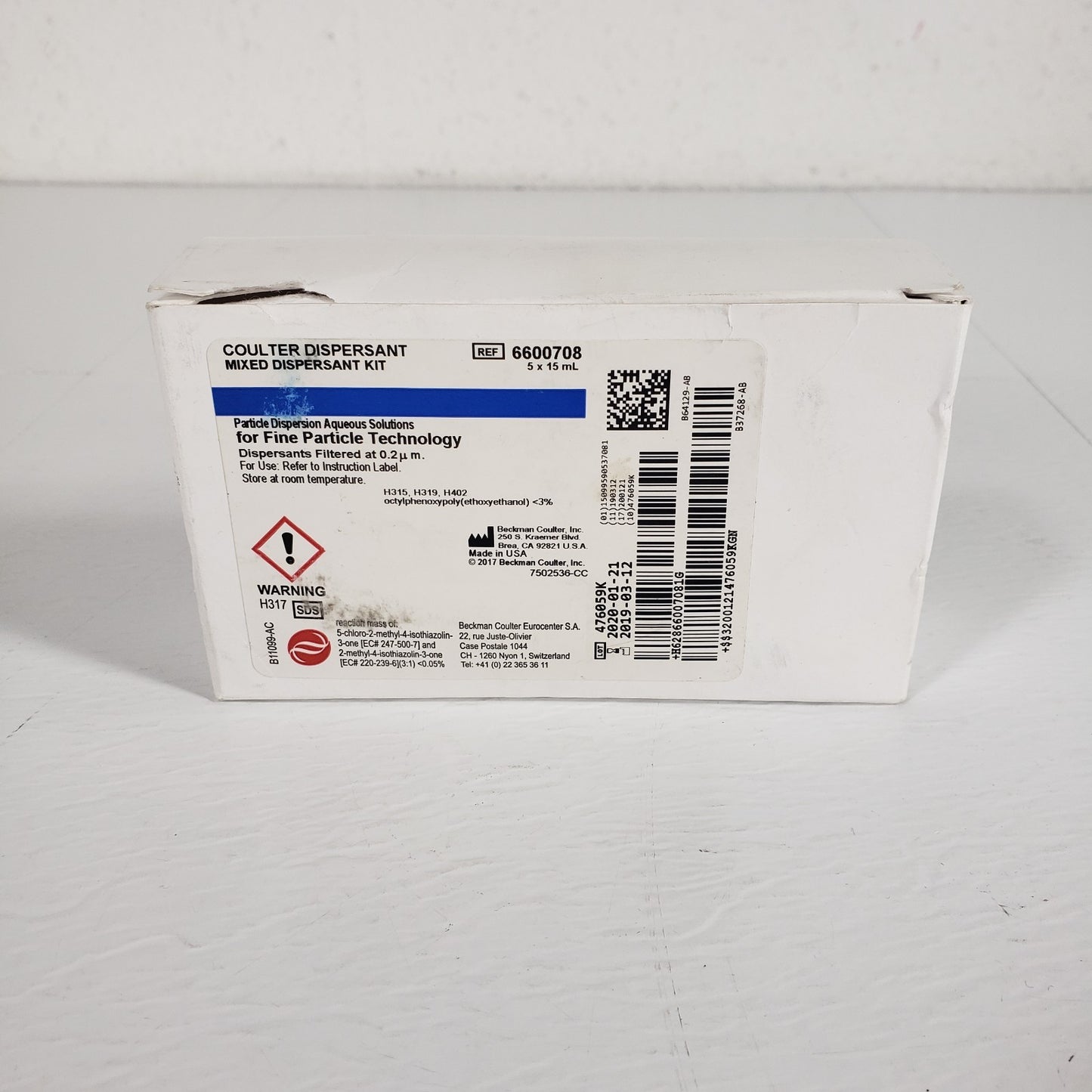 Beckman Coulter 6600708 Mixed Dispersant Kit 5x15mL LS 13 320 Aqueous Solutions