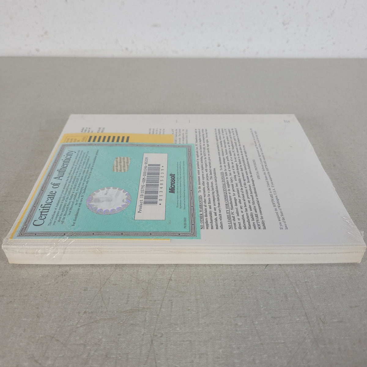 Vintage Microsoft Windows & MS-DOS User's Guide Manual w/ COA Sealed