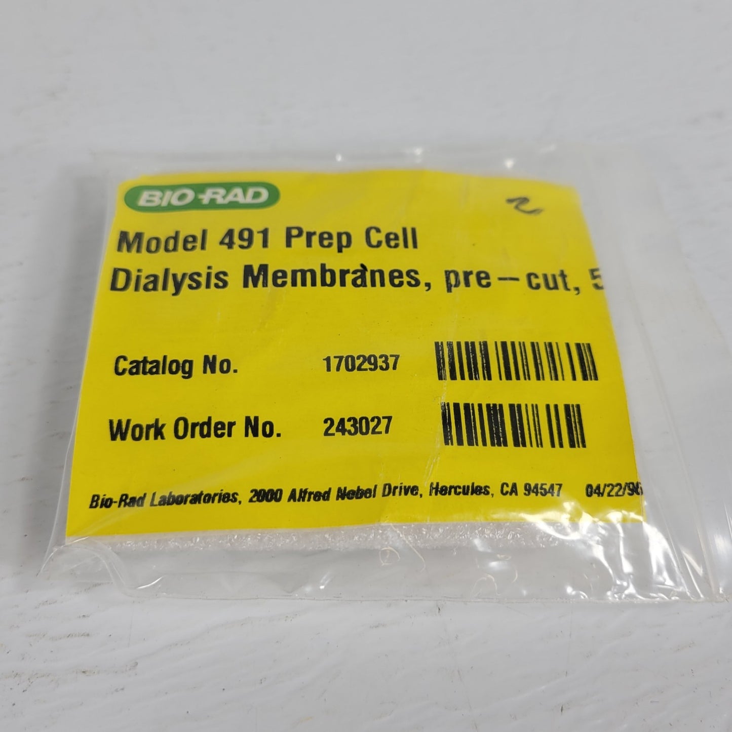 Bio-Rad 170-2937 170-2938 Model 491 Prep Cell Frit Kit Membranes Lot