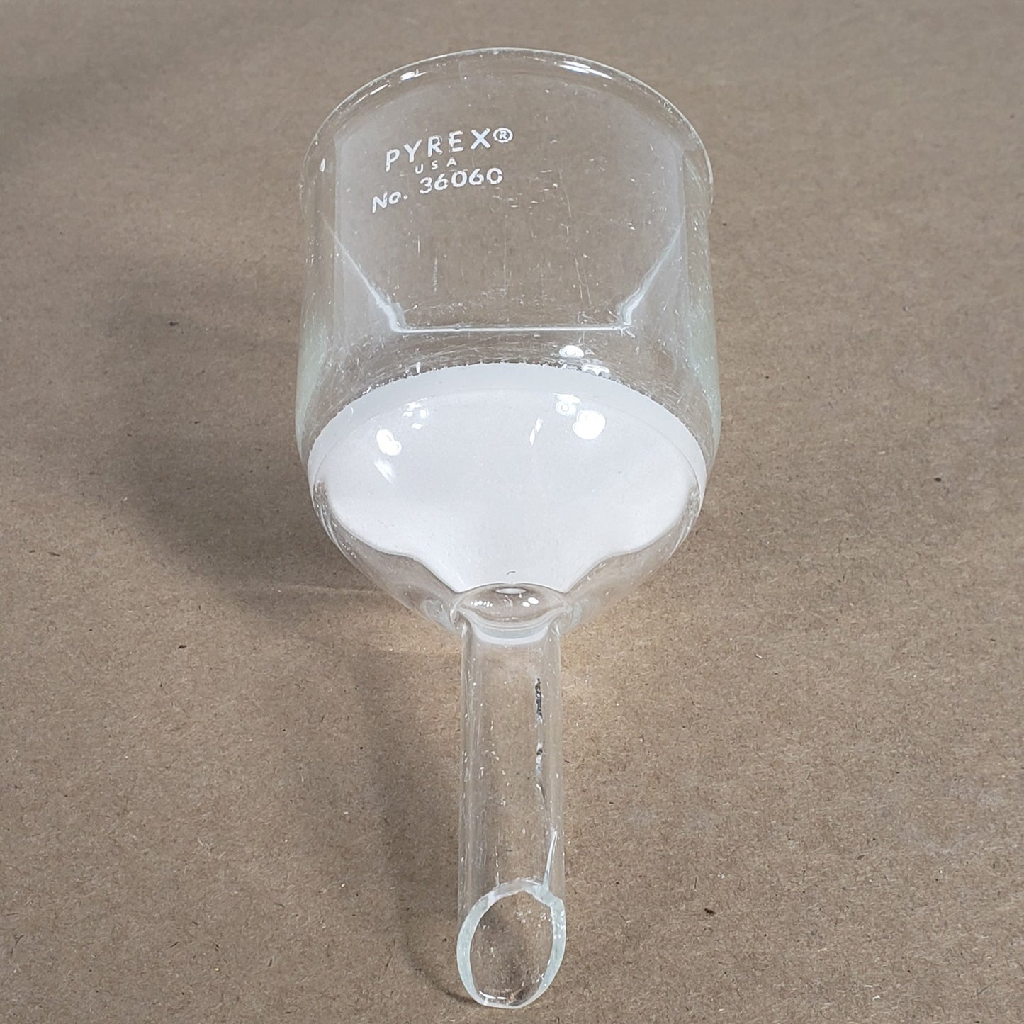 Lot Of 4 Chemglass 36060 150mL Buchner Filtration Funnels 4 total 3 Course 1 Med
