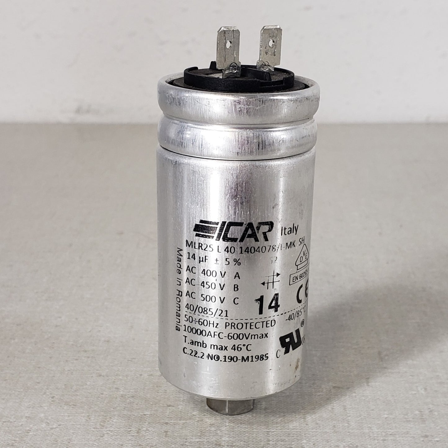 ICAR MLR25 L40 1404075/I-Mk SH Motor Capacitor From Franke A800 Espresso Machine