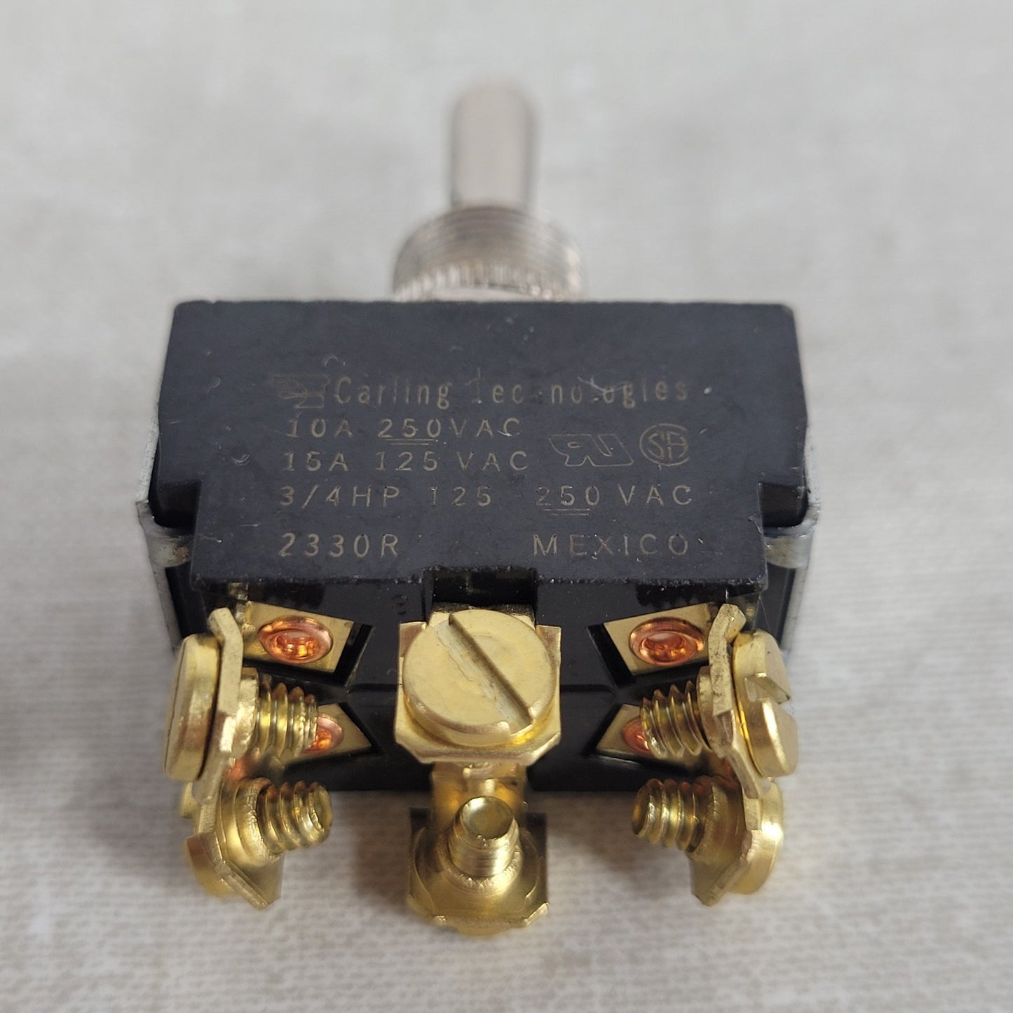2x Carling Technologies 6GM5M-78 Sealed DPDT (On)-Off-(On) 15A Toggle Switches