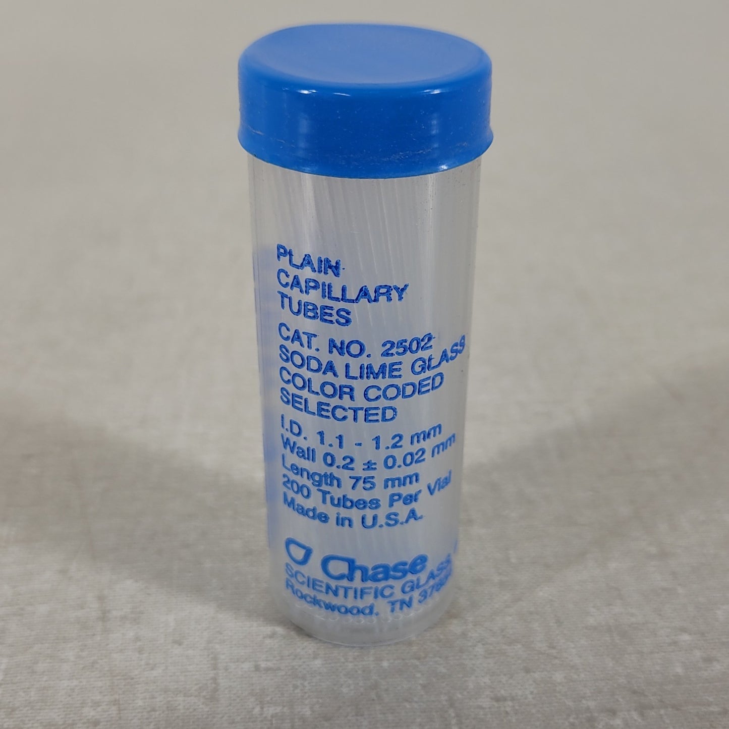 2x Chase Scientific 2502 Plain Microhematocrit Capillary Tubes 75mm 400 Total