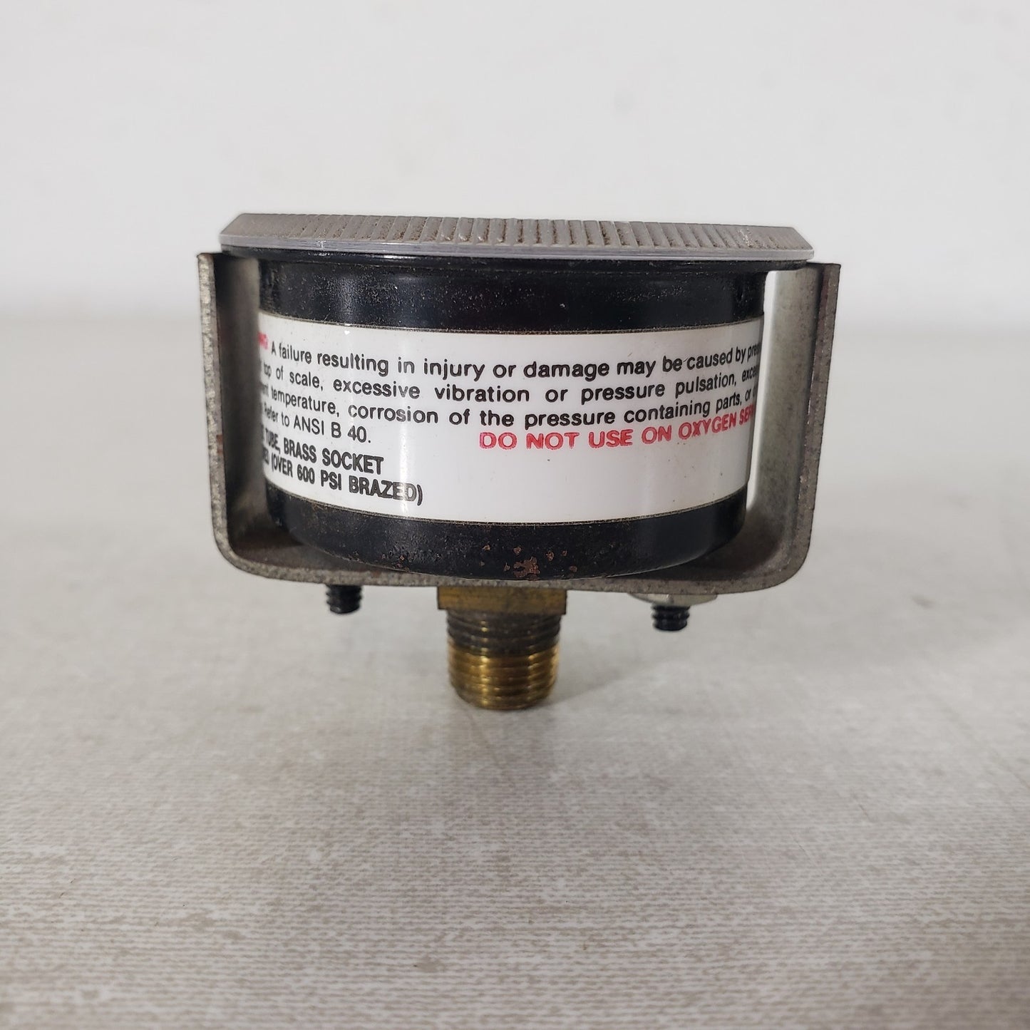 ASHCROFT Pressure Gauge Bronze Tube, Brass Socket Soldered, 0-30 psi Gauge