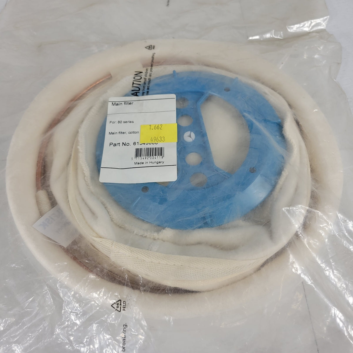Nilfisk 61543001 61543000 Cotton Main Filter GM80 GS80 80 Series Vacuum