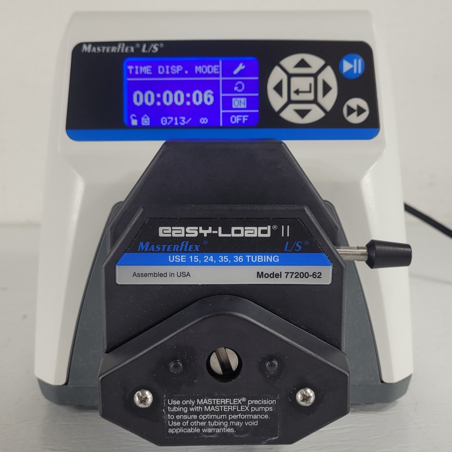 TESTED Masterflex 07522-20 Peristalic Pump w/ 77200-62 Easy-Load II Pump Head