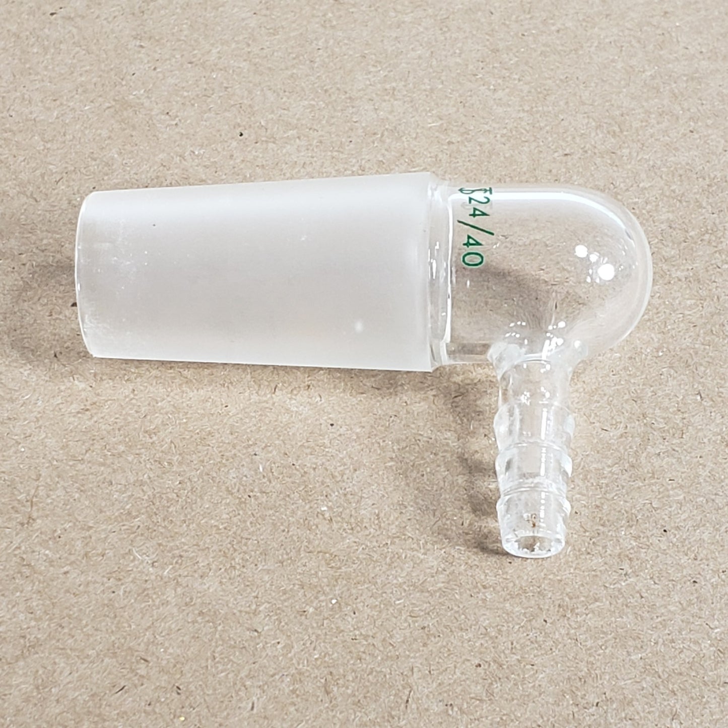 Lot of 3 Chemglass CG-1014-01 Glass Inlet Adapter for 24/40 Inner Joint 90°