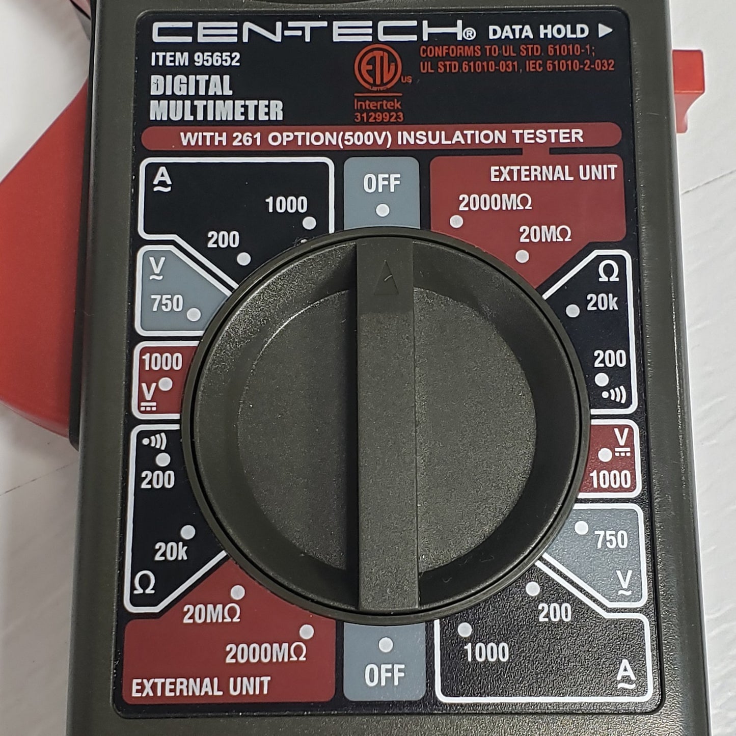 CEN-TECH 95652 Digital Clamp Meter With Original User Manual and Case