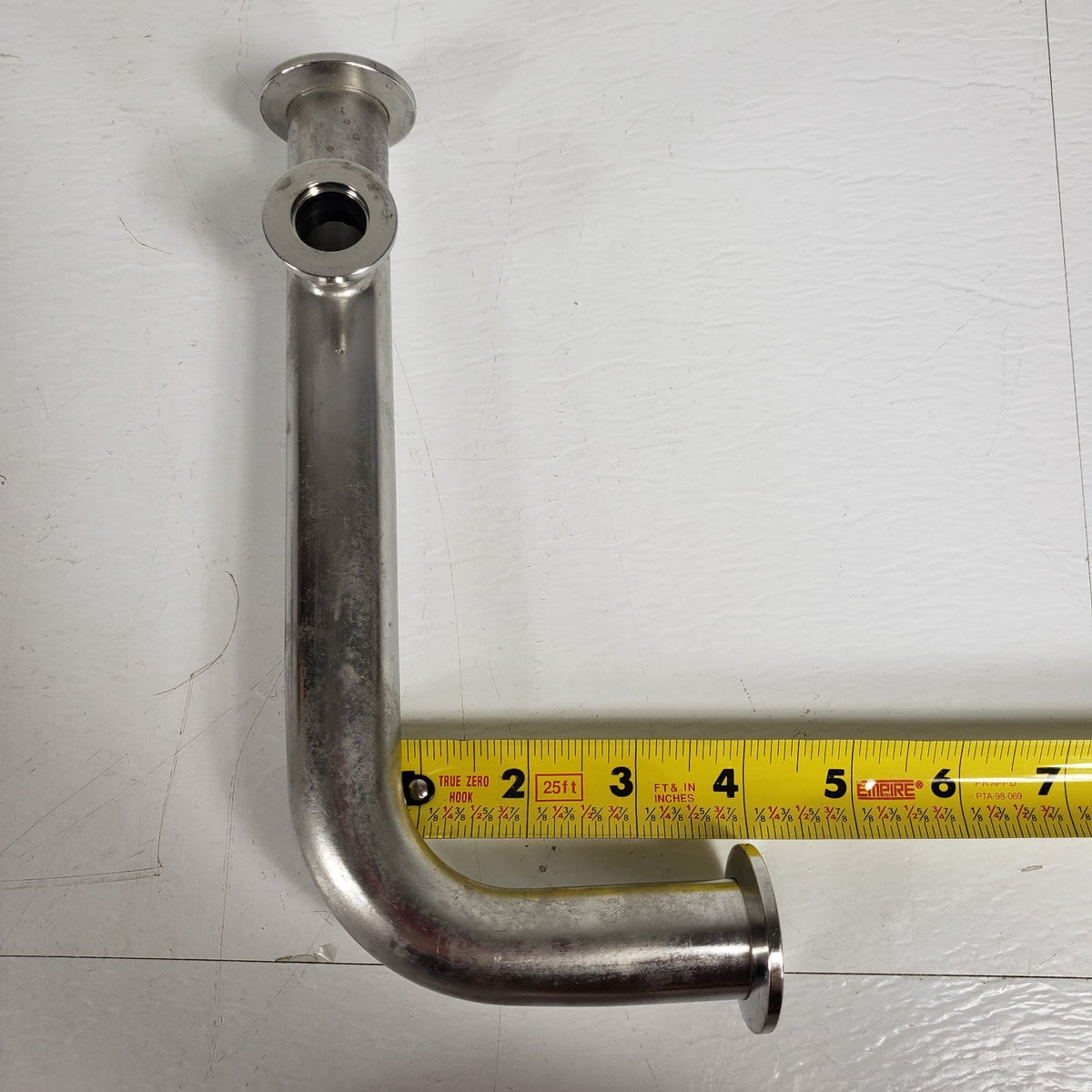 KF40 NW40 ISO-KF to KF16 NW16 Long 3-Way Reducing Tee High Vacuum Stainless