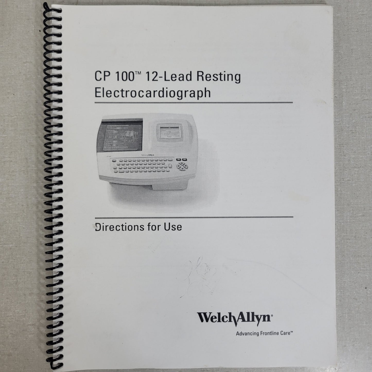 Welch Allyn CP100 12-Lead ECG EKG Electrocardiograph Thermal Printer Powers On