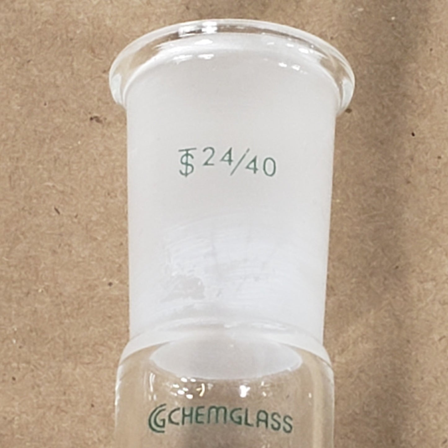 Chemglass CG-1231-18 Distilling Column 24/40 Joint 300mm Tall Vigreux Column