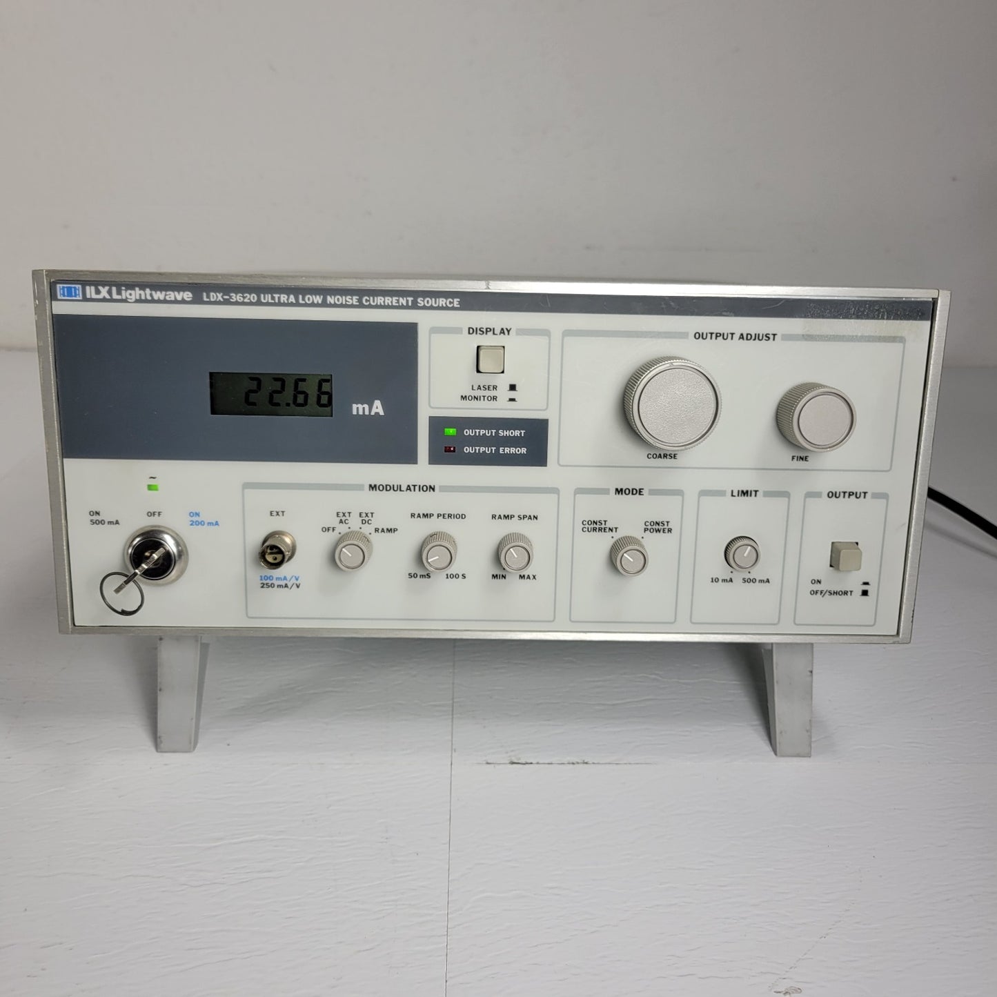 TESTED ILX Lightwave LDX-3620 Ultra Low Noise Current Source 200-500mA Limit Mod