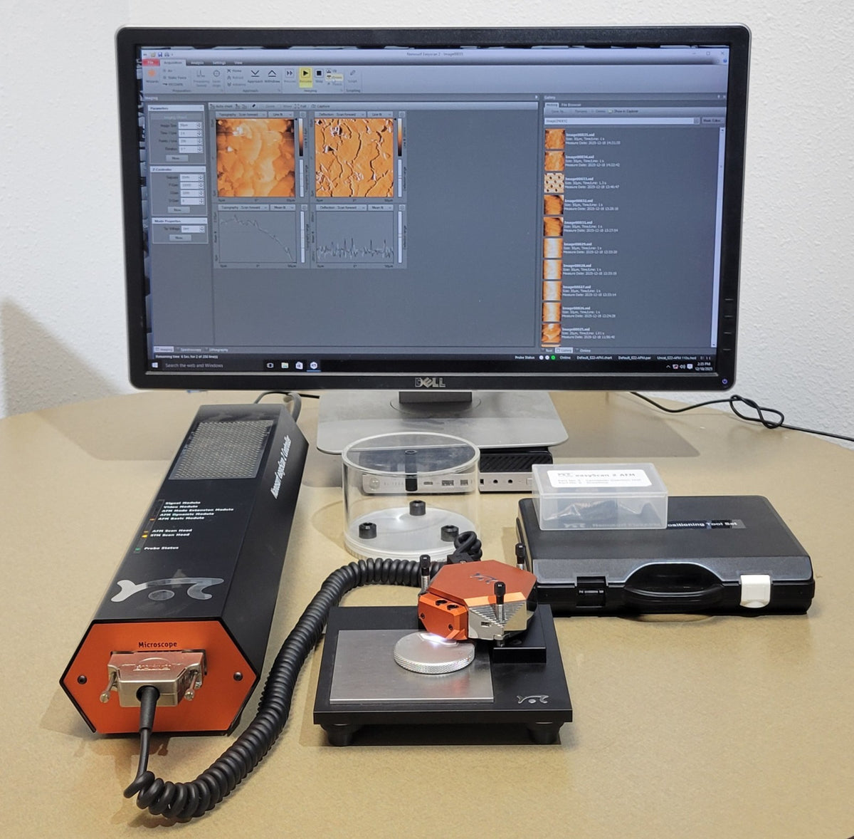 TESTED Nanosurf easyScan 2 AFM Atomic Force Microscope 110um w/ Controller, PC