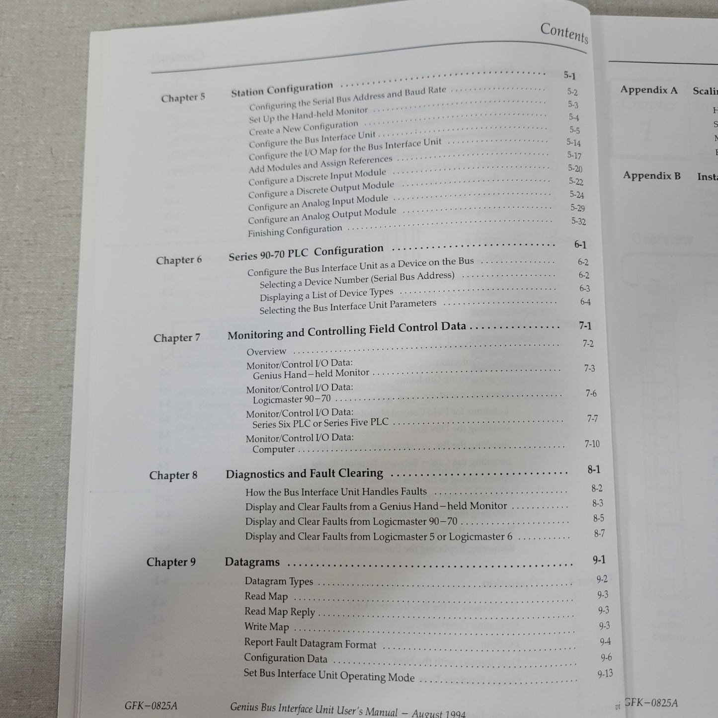 GE Fanuc GFK-0825 Field Control Genius Bus Interface Unit User Manual