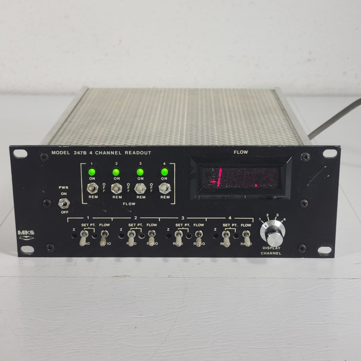 MKS Granville Phillips 247B 4-Channel Mass Flow Controller Power Supply Readout