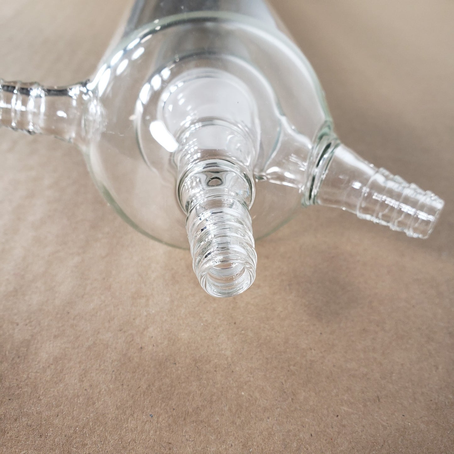 Custom Borosilicate Glass Shell & Tube Heat Exchanger w/Water Jacket Condenser