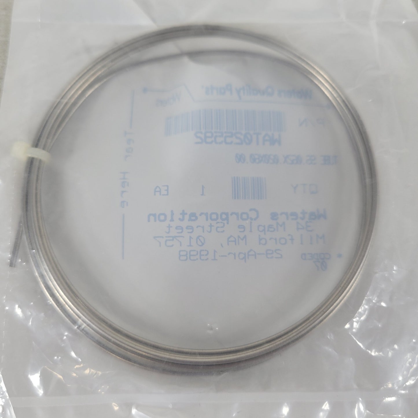 Waters WAT025592 SS HPLC Tubing 1/16in OD x .020in ID x 60in 600E