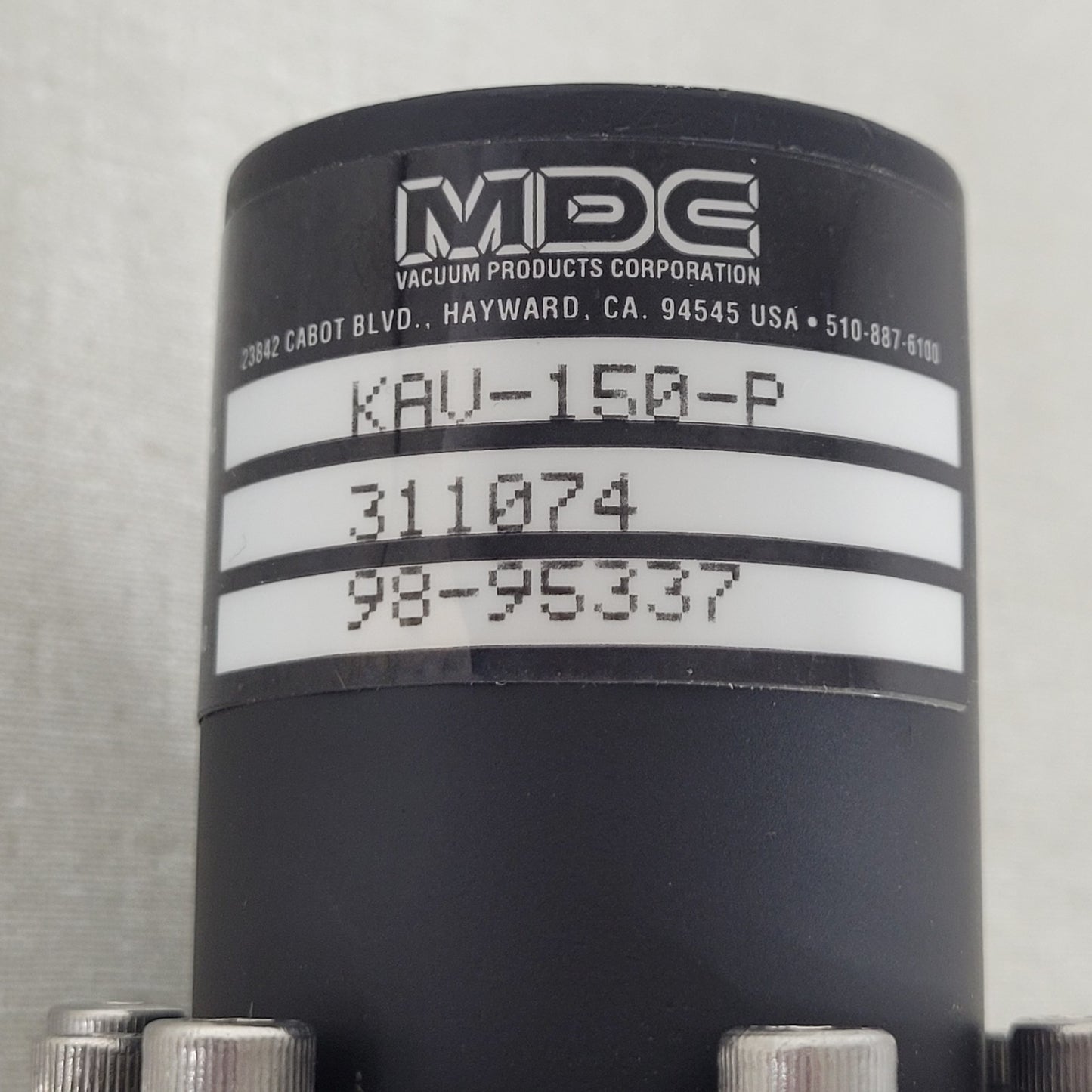 MDC KAV-150-P 311074 KF40 NW40 QF40 Pneumatic Right Angle High Vacuum Valve