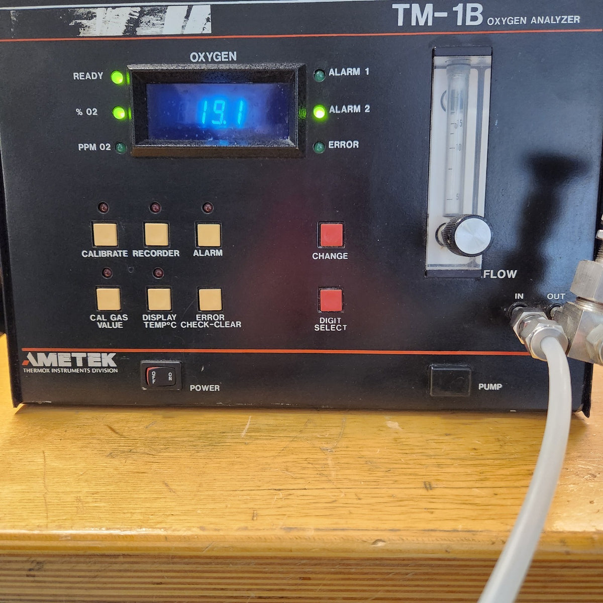 TESTED AMETEK Thermox TM-1B Oxygen Analyzer O2 Process Gas Monitor