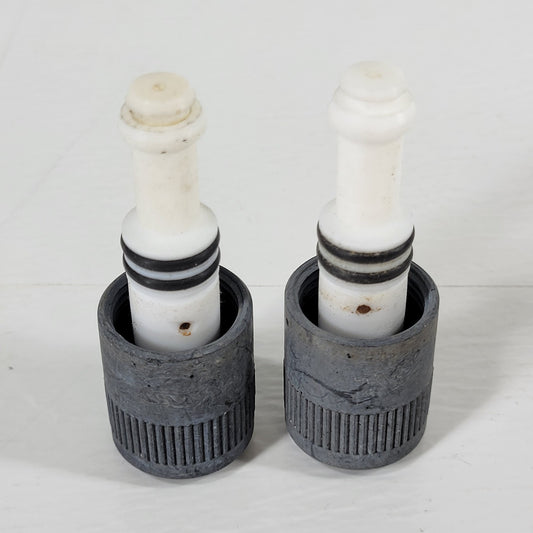 Two CHEMGLASS PTFE 0-12mm Vacuum Valve Plug-Only for Vac. Systems, Black