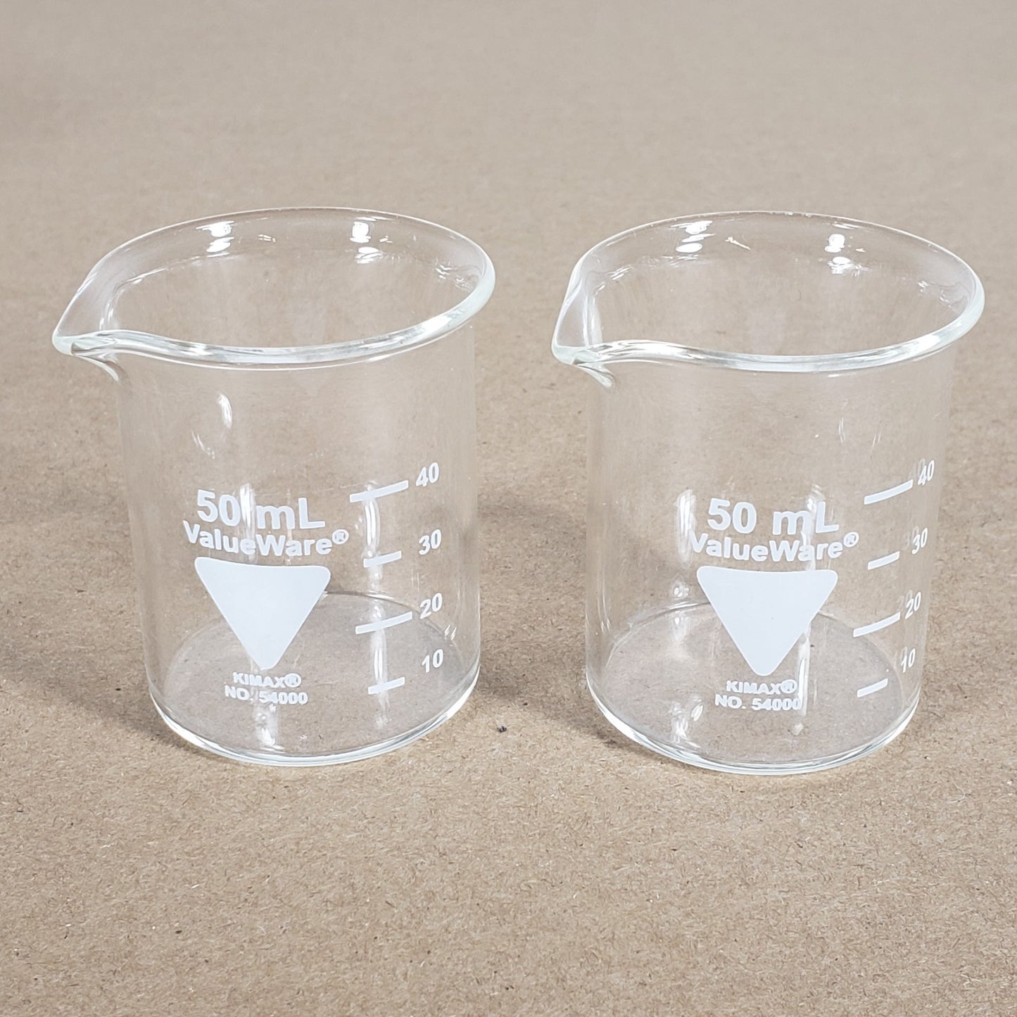 LOT of Valueware Kimax Glassware Beaker Set 250 150 100 50 10 mL 7 Total