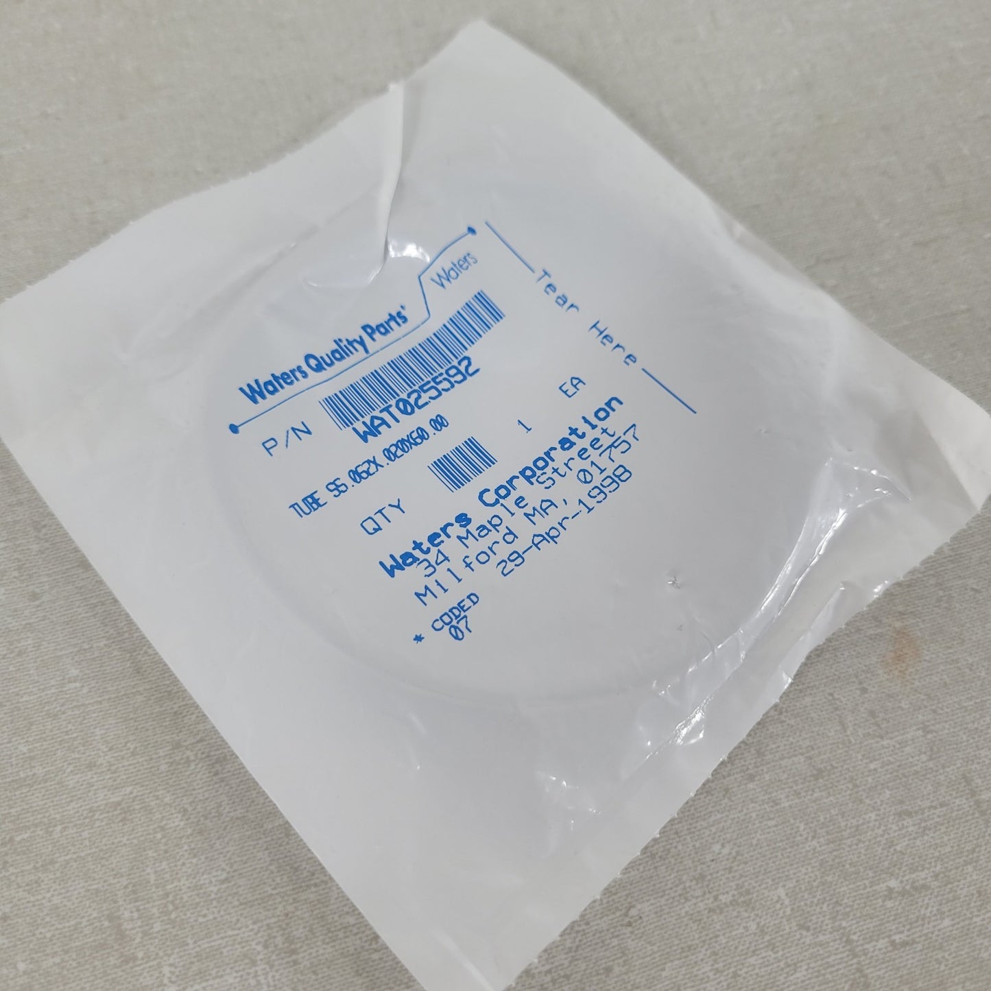 Waters WAT025592 SS HPLC Tubing 1/16in OD x .020in ID x 60in 600E