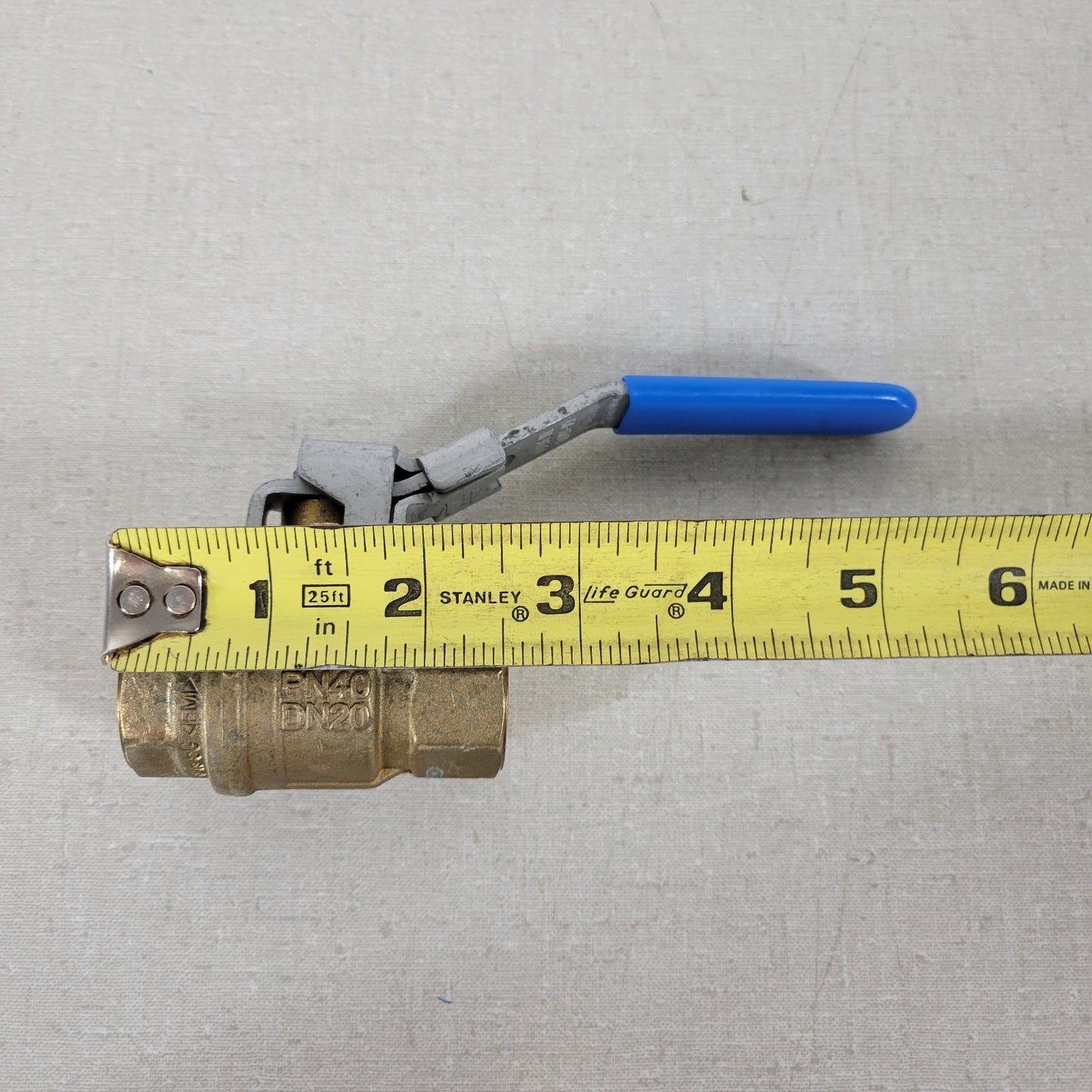 RuB S95E45 3/4" FNPT Brass Full Port Ball Valve 600 CWP Locking Handle