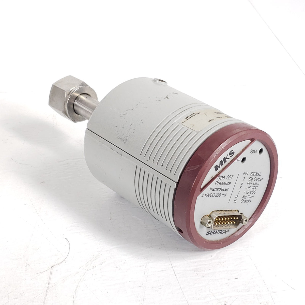 MKS 627A-14021 Baratron 0.1 Torr Capacitance Manometer 1/2" Female VCR