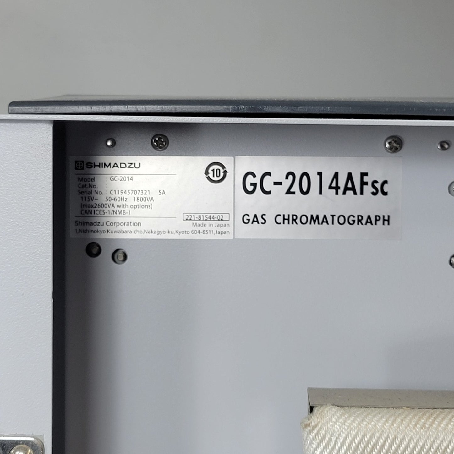TESTED Shimadzu GC-2014AFsc GC Gas Chromat FID AOC-20i LabSolutions PC & License