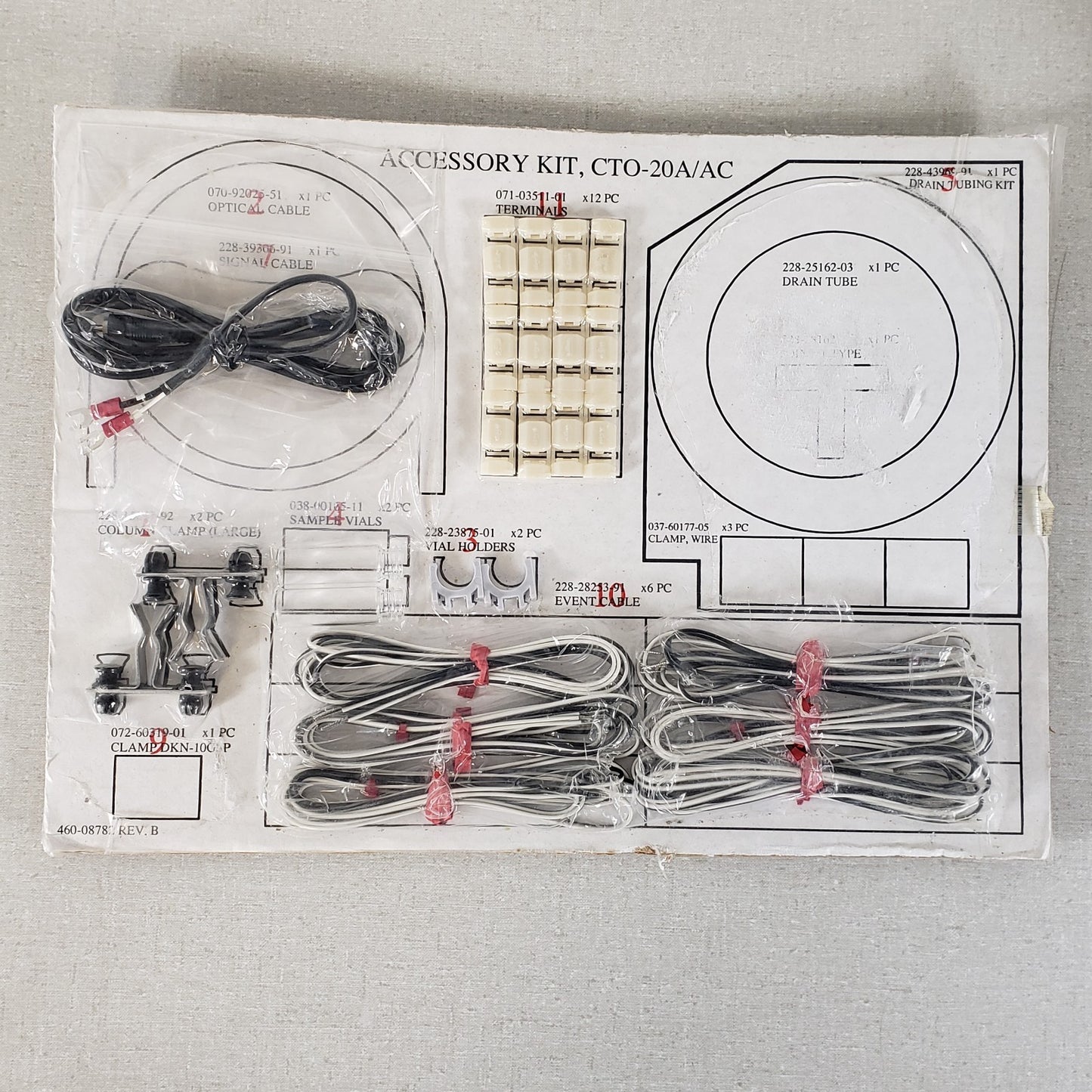 Incomplete Shimadzu 460-08782 Rev B CTO-20A/AC Accessory Kit Missing Parts