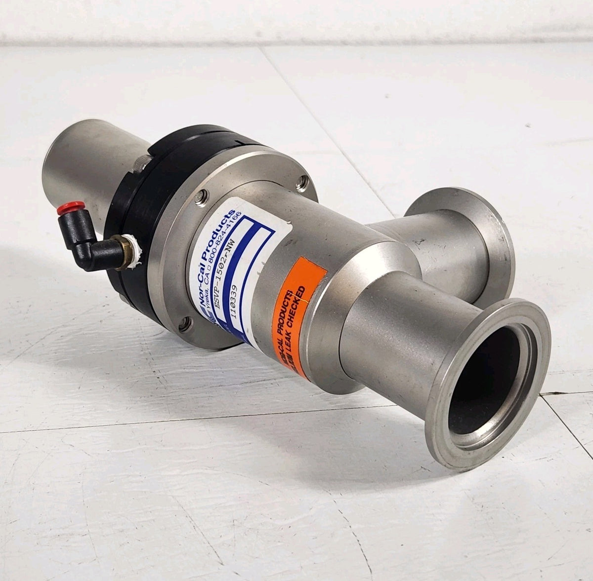 Nor-Cal ESVP-1502-NW KF40 NW40 1.5" Pneumatic Vacuum Isolation Angle Valve