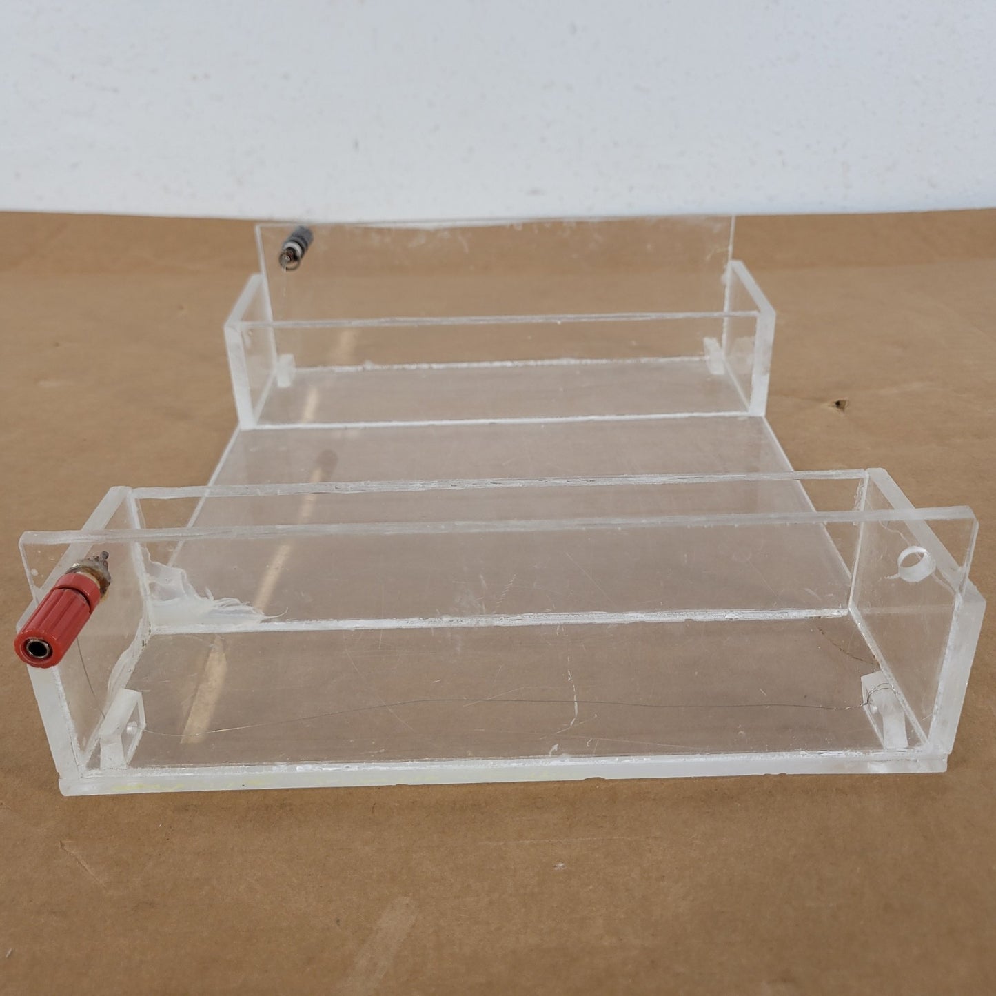 Acrylic Horizontal Agarose Gel Electrophoresis Chamber Tank w/ Tray Leads