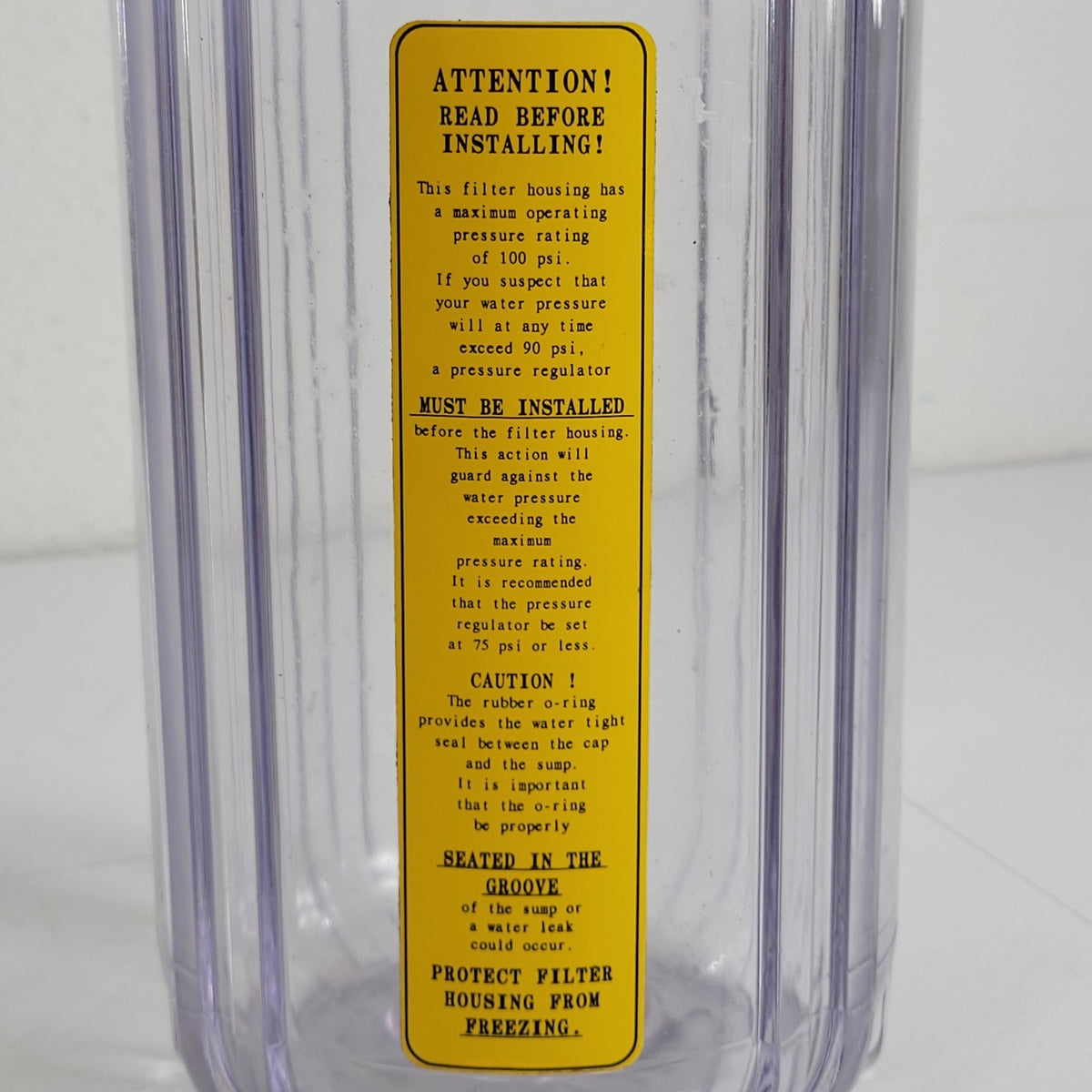Global Water Solutions H06-4N-WC-RC 10" Clear Filter Housing 1/2" NPT