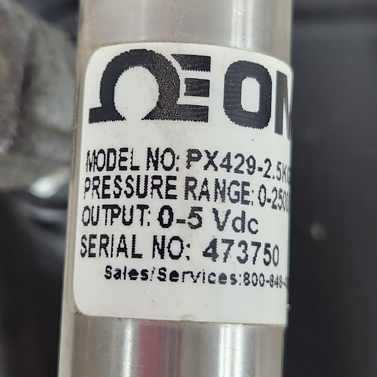 MAXIM 288363 4x4 Hydraulic Cylinder w/ OMEGA PX429-2.5KG5V Sensor UNTESTED