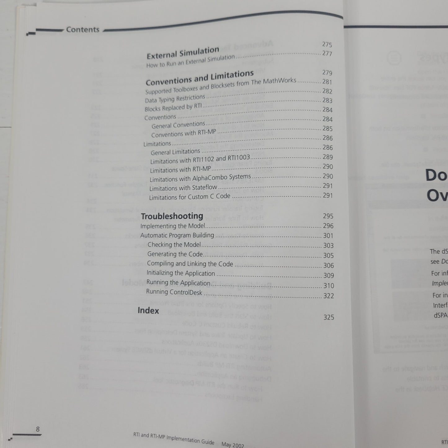 dSPACE RTI RTI-MP Real-Time Interface Implementation Guide Release 3.4 May 2002