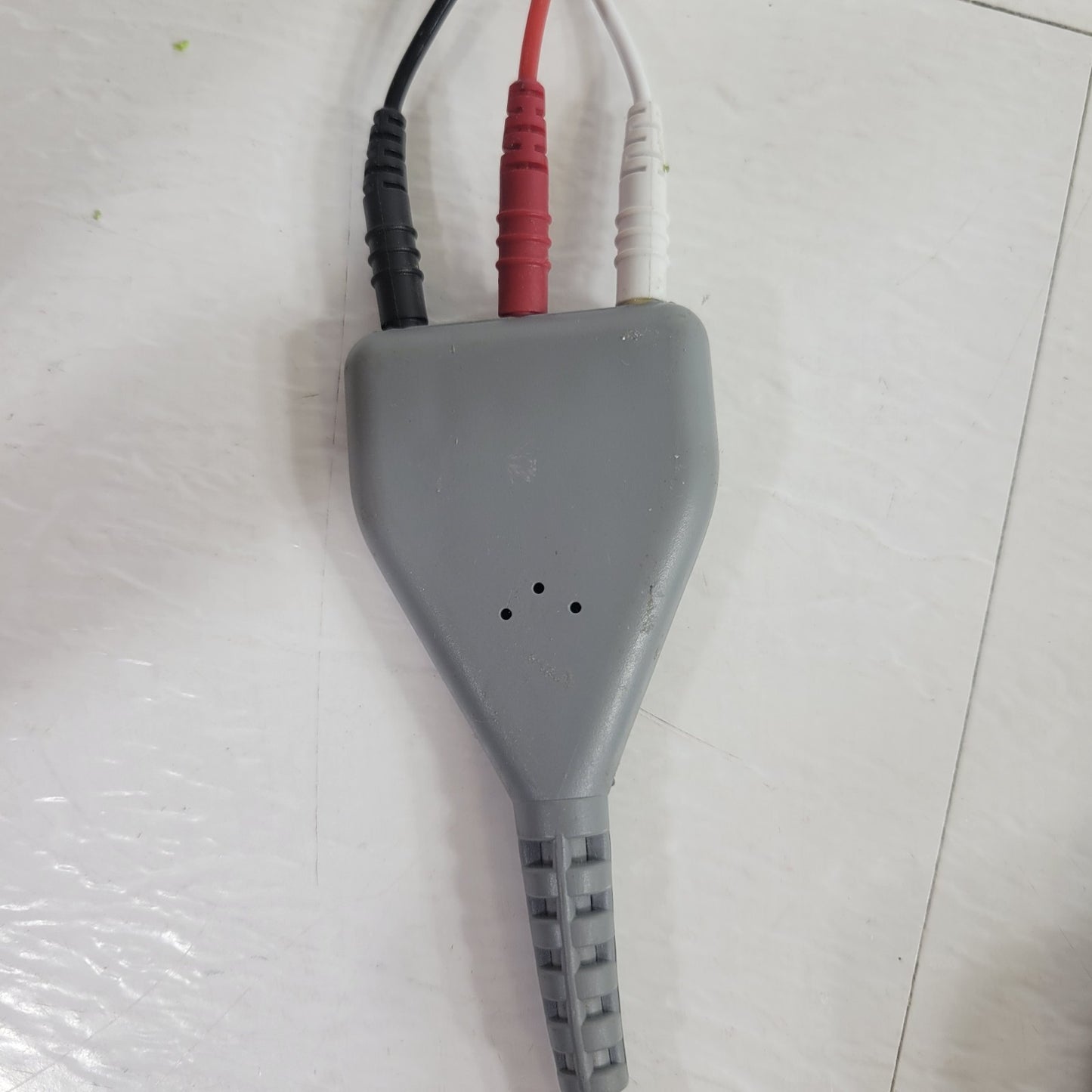 3-Lead ECG EKG Patient Monitor Cable RA LA LL Snap Leads 4-Pin Round Plug