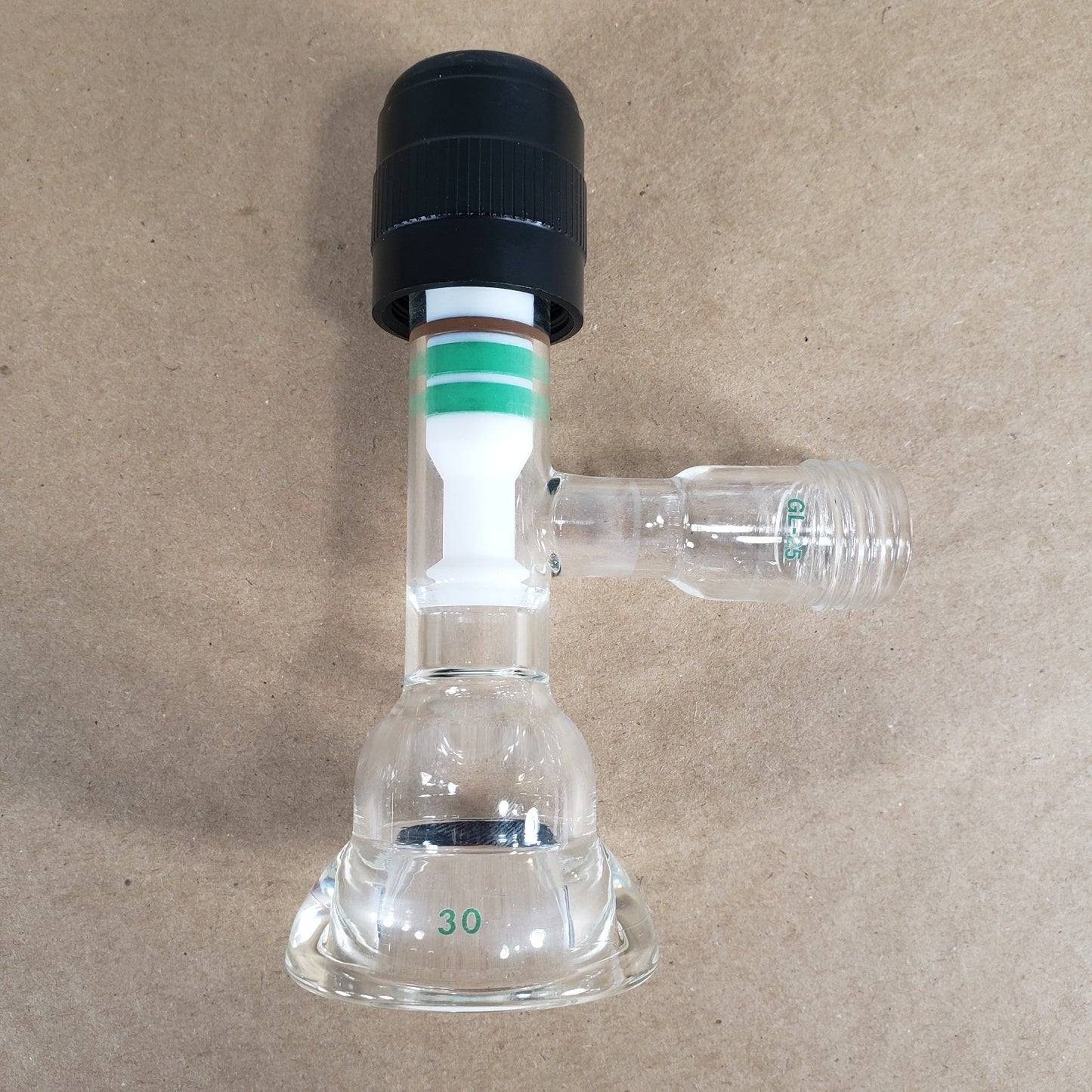 Chemglass AF-0306-03 #30 O-Ring Joint Glass Thermocouple Gauge Adapter GL-25