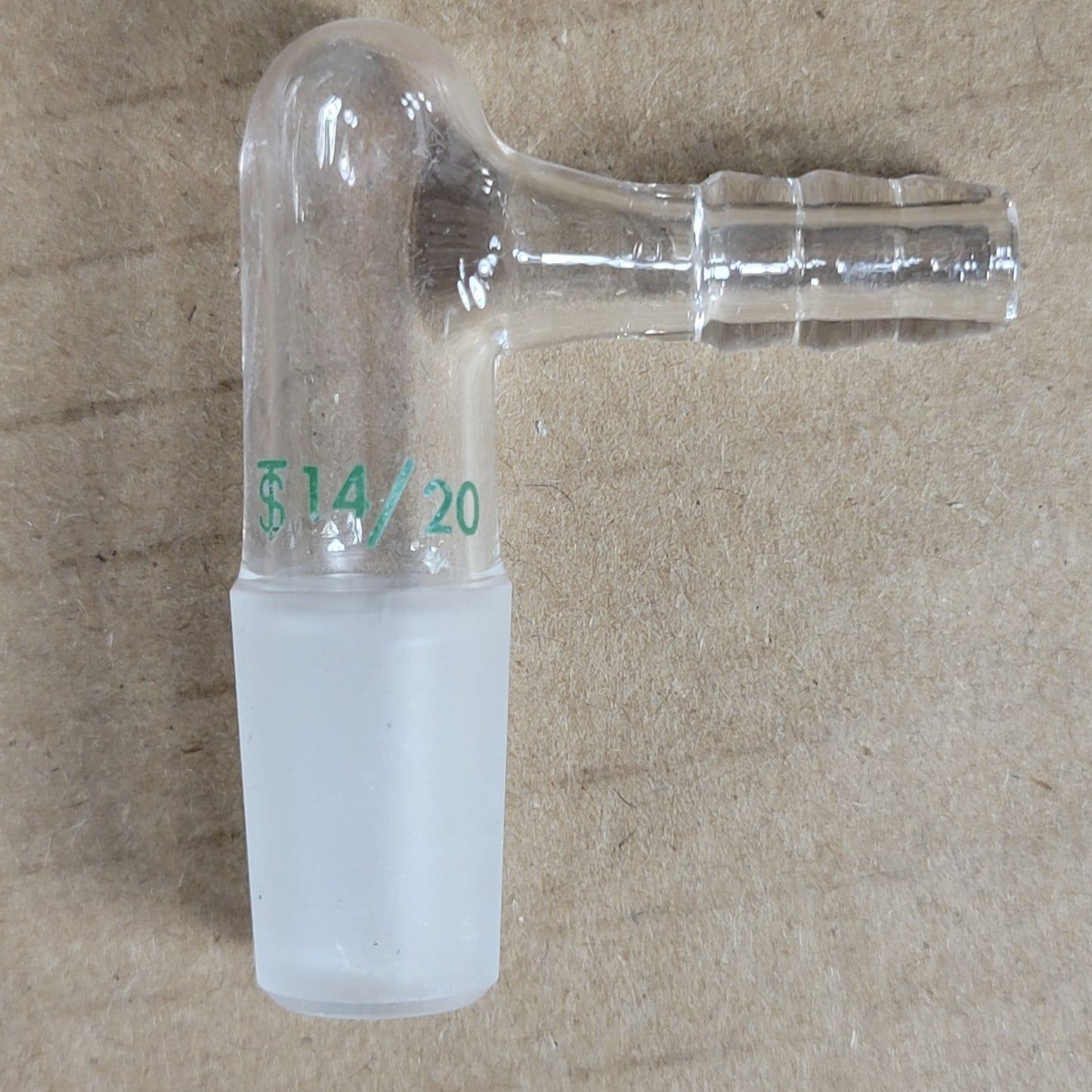 Lot Of 12 Chemglass CG-1014-14 Glass 90° Bent Inlet Adapter 14/20 Inner Joint