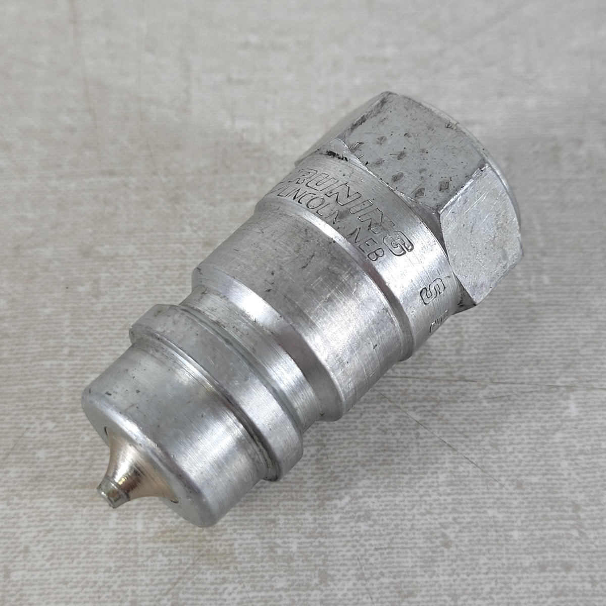 Parker Bruning SM-502-8FP 1/2" NPTF Hydraulic Quick Coupler Nipple 6000 PSI