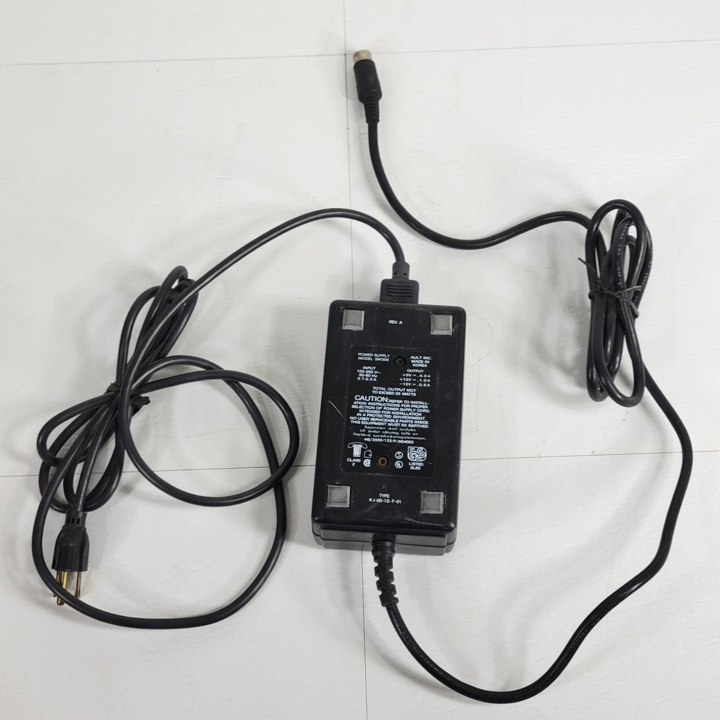 Ault SW300 Rev A 25W Power Supply 5-Pin DIN 5V 4A 12V 1A AC/DC Adapter