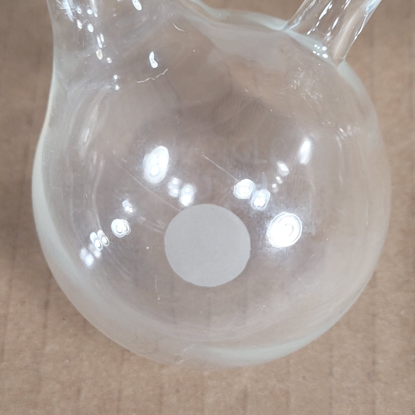 Chemglass Schlenk Distillation Bulb 100mL 14/20 CN SN Threaded Plunger Side Arm
