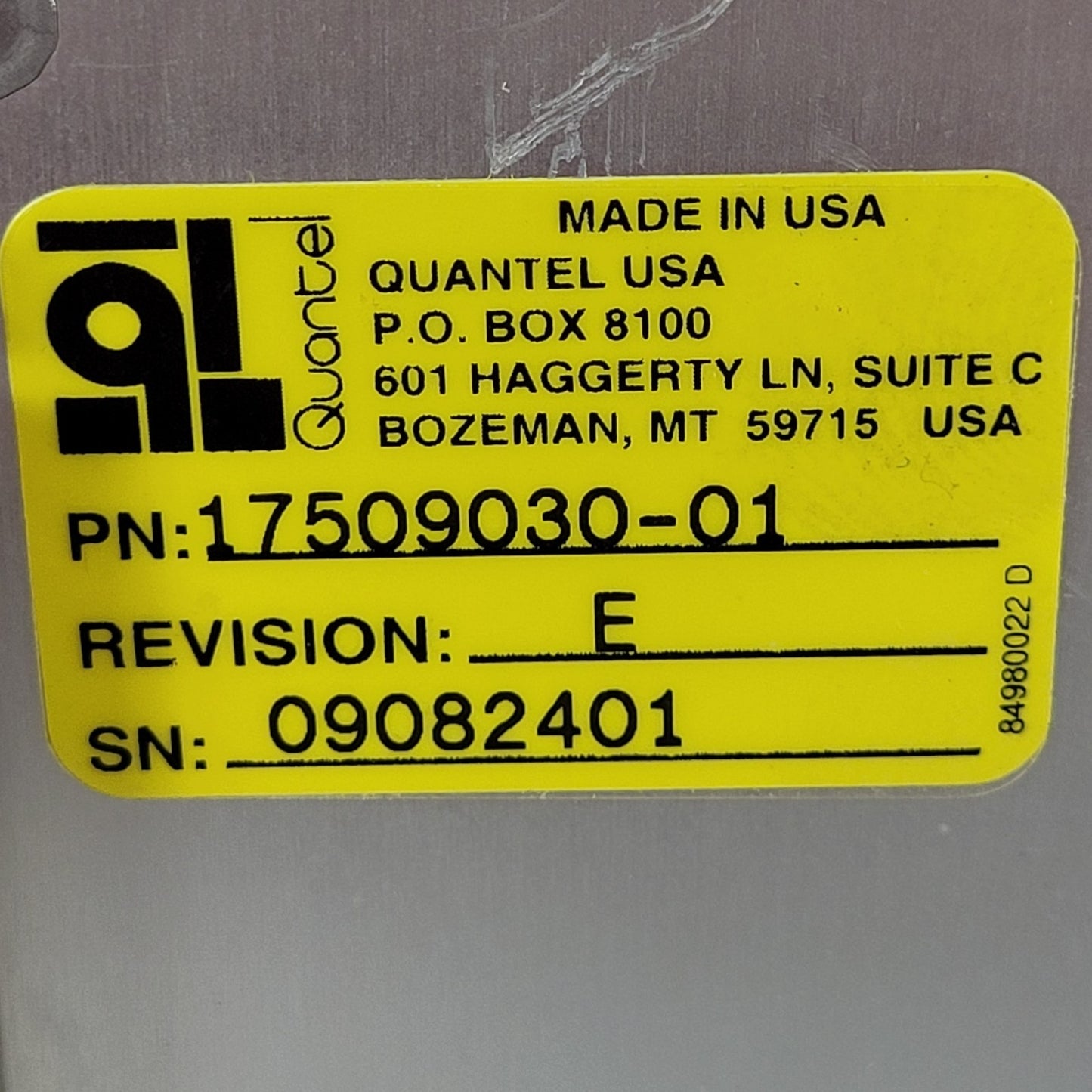 Quantel Big Sky Ultra ICE450 Nd:YAG Laser Power Supply 1750903001 UL130C11